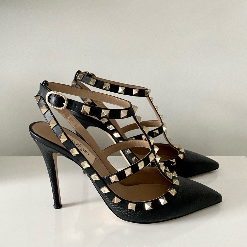 Valentino Black Rockstud Heels